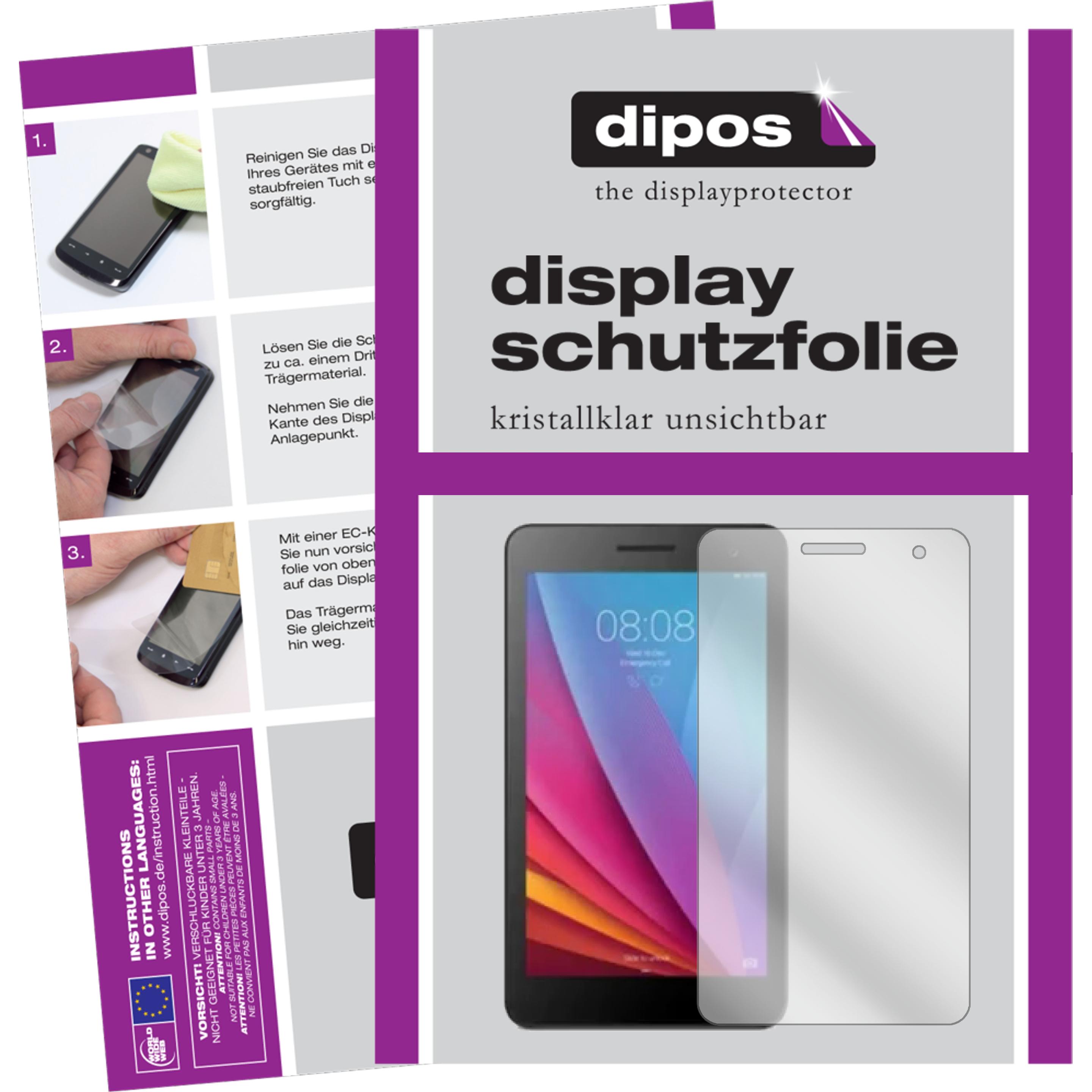Dipos Displayschutzfolie Crystalclear (2 Stück, Huawei MediaPad T1 7.0), Tablet Schutzfolie