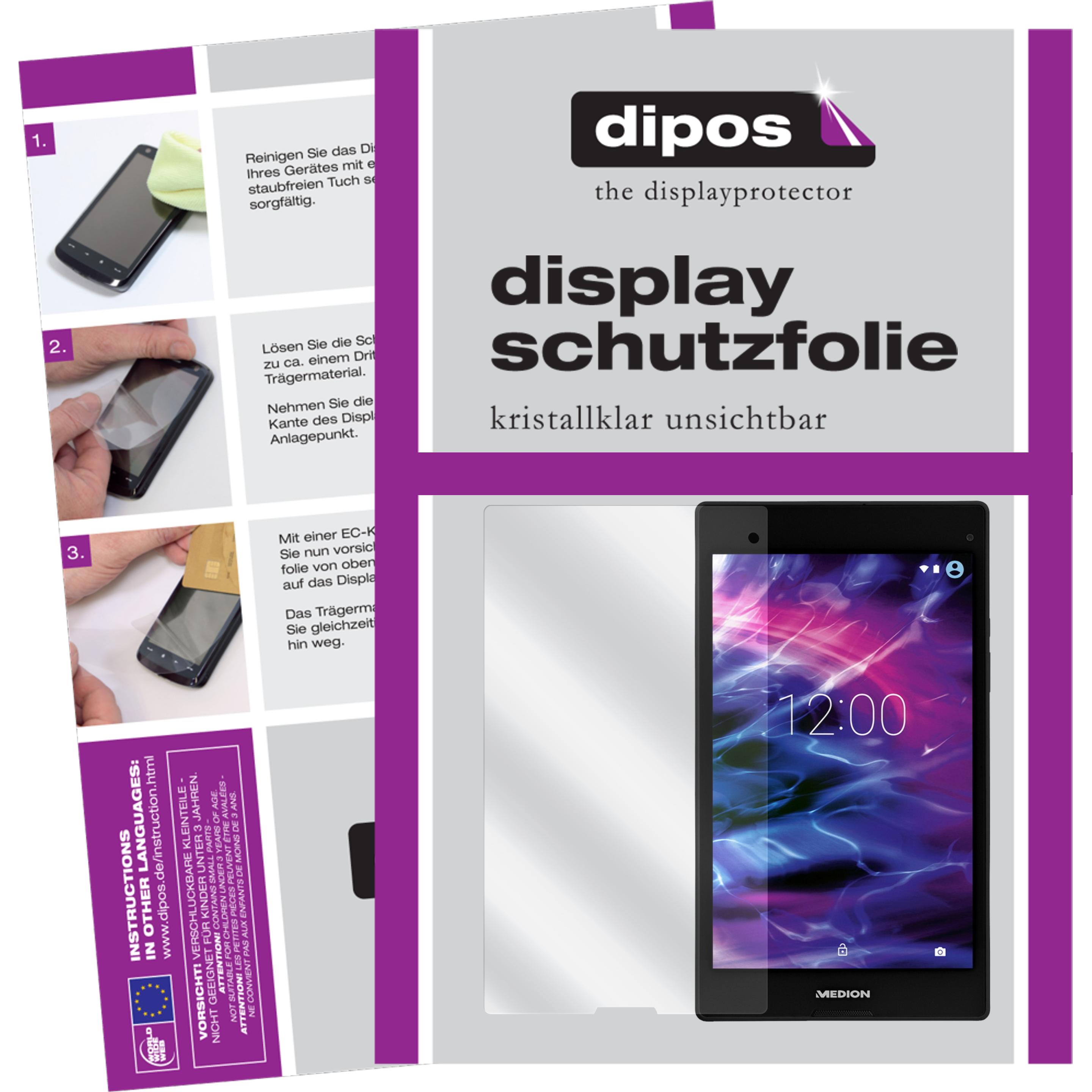 Dipos Displayschutzfolie Crystalclear (2 Stück, LifeTab P8312), Tablet Schutzfolie