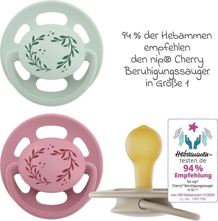 Actual product image NIP Schnuller Schnuller 4er Pack Cherry - Latex 0-6 M (4x)