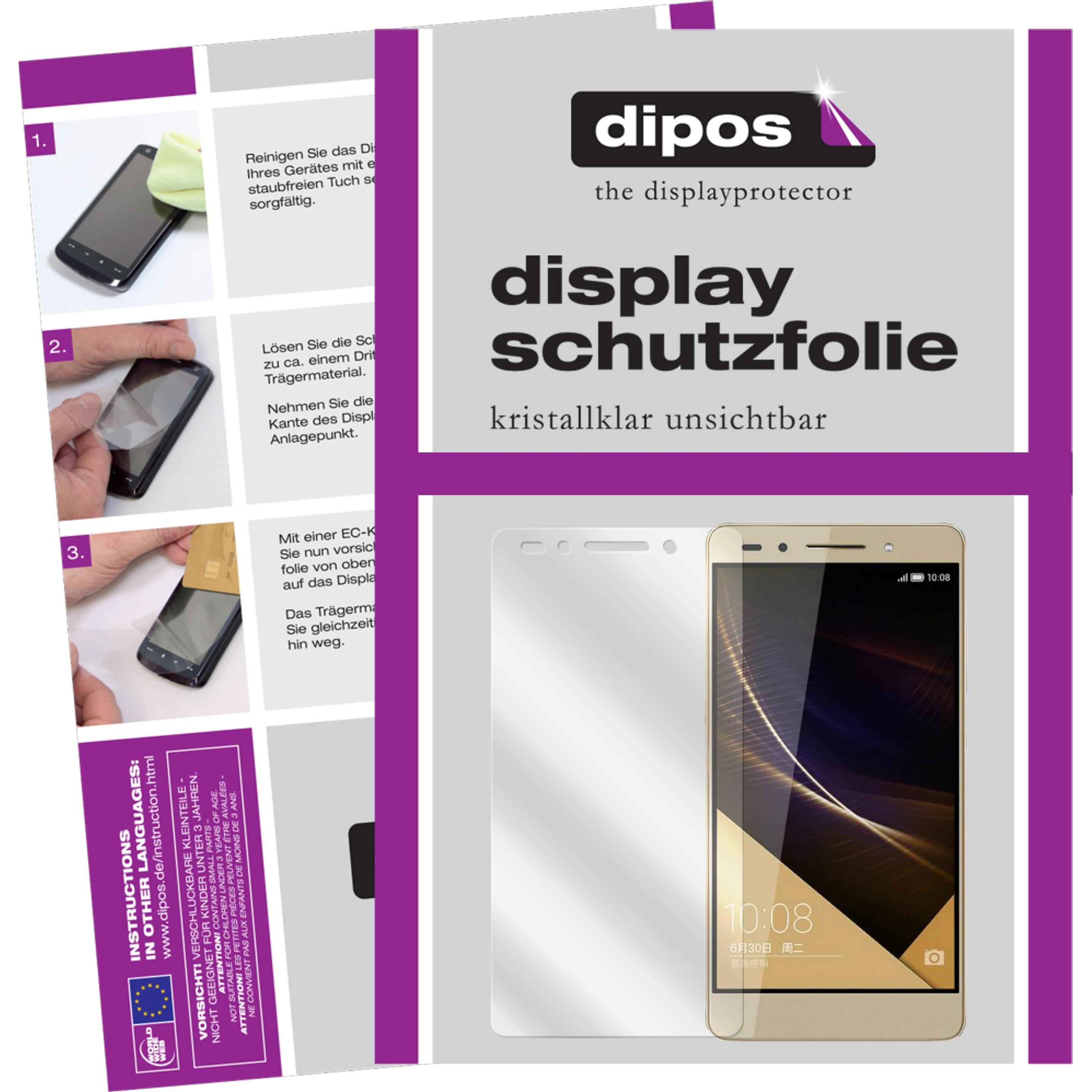 Dipos Displayschutzfolie Crystalclear (2 Stück, Huawei Honor 7C), Smartphone Schutzfolie, Transparent
