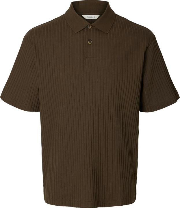 Produktbild Selected Geripptes Relaxed Fit Poloshirt (M)