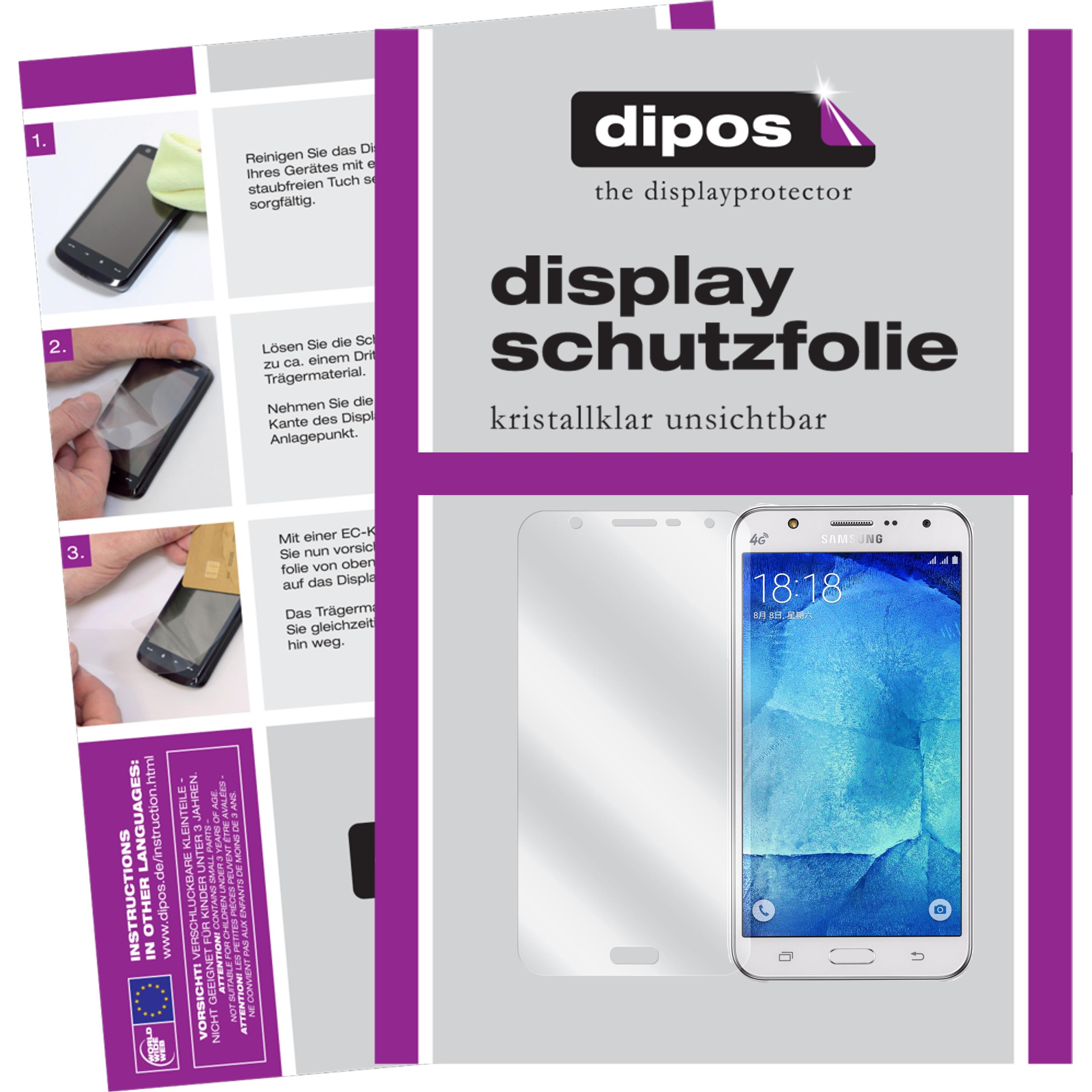 Dipos Displayschutzfolie Crystalclear (6 Stück, Samsung Galaxy J7), Smartphone Schutzfolie, Transparent