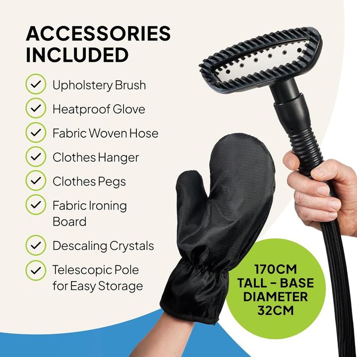 Actual product image Fridja Powerful Premium Garment Steamer with Dual Steam Settings for Fast Unfolding (2200 W)