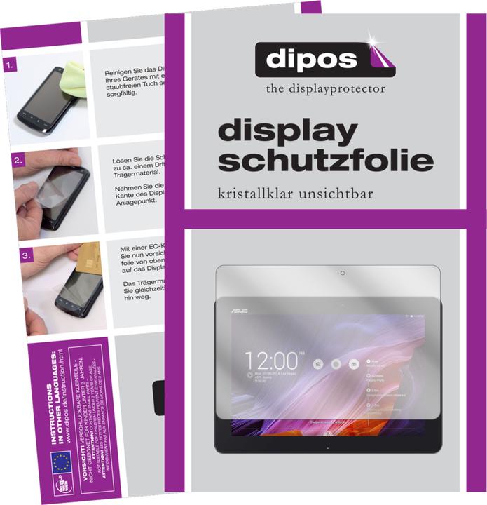 Produktbild Dipos Displayschutzfolie Crystalclear (2 Stück, ASUS Transformer Pad TF103C 10,1 Zoll)