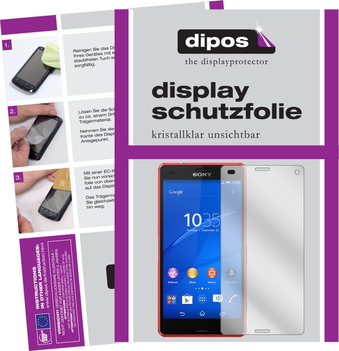 Produktbild Dipos Displayschutzfolie Crystalclear (2 Stück, Sony Xperia Z3 Compact)