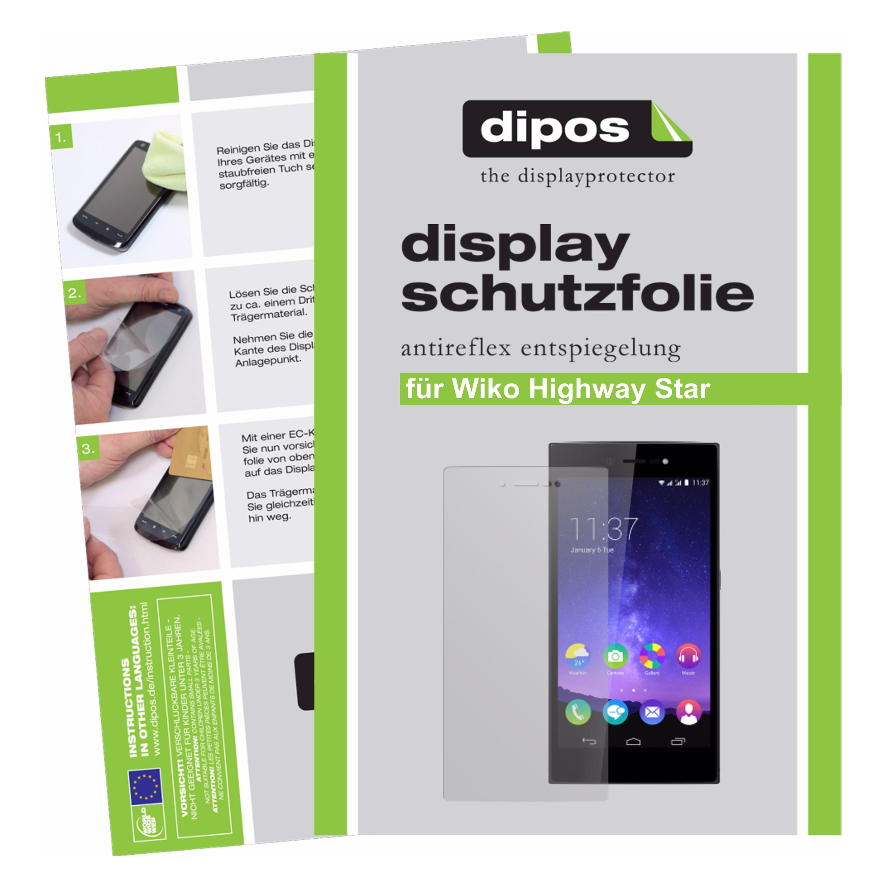 2 Pellicole Protettive Antiriflesso Dipos Per Wiko Stairway, Opache, Anti-impronta, Made In Germany