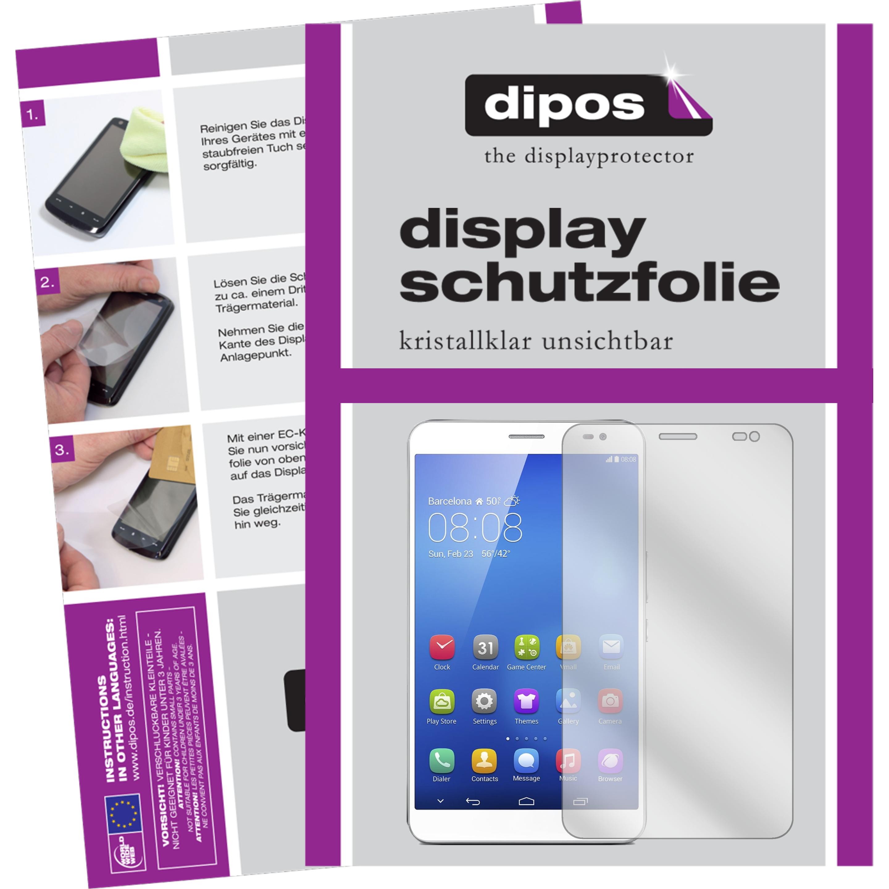 Dipos Displayschutzfolie Crystalclear (3 Stück, Huawei MediaPad X1), Tablet Schutzfolie