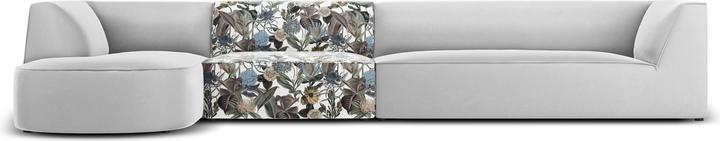 Light grey, Garden Light Blue Pattern