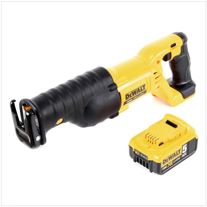 Actual product image DeWalt DCS 380 18 V Battery reciprocating saw + 1 x DCB 184 5.0 Ah Li-Ion battery