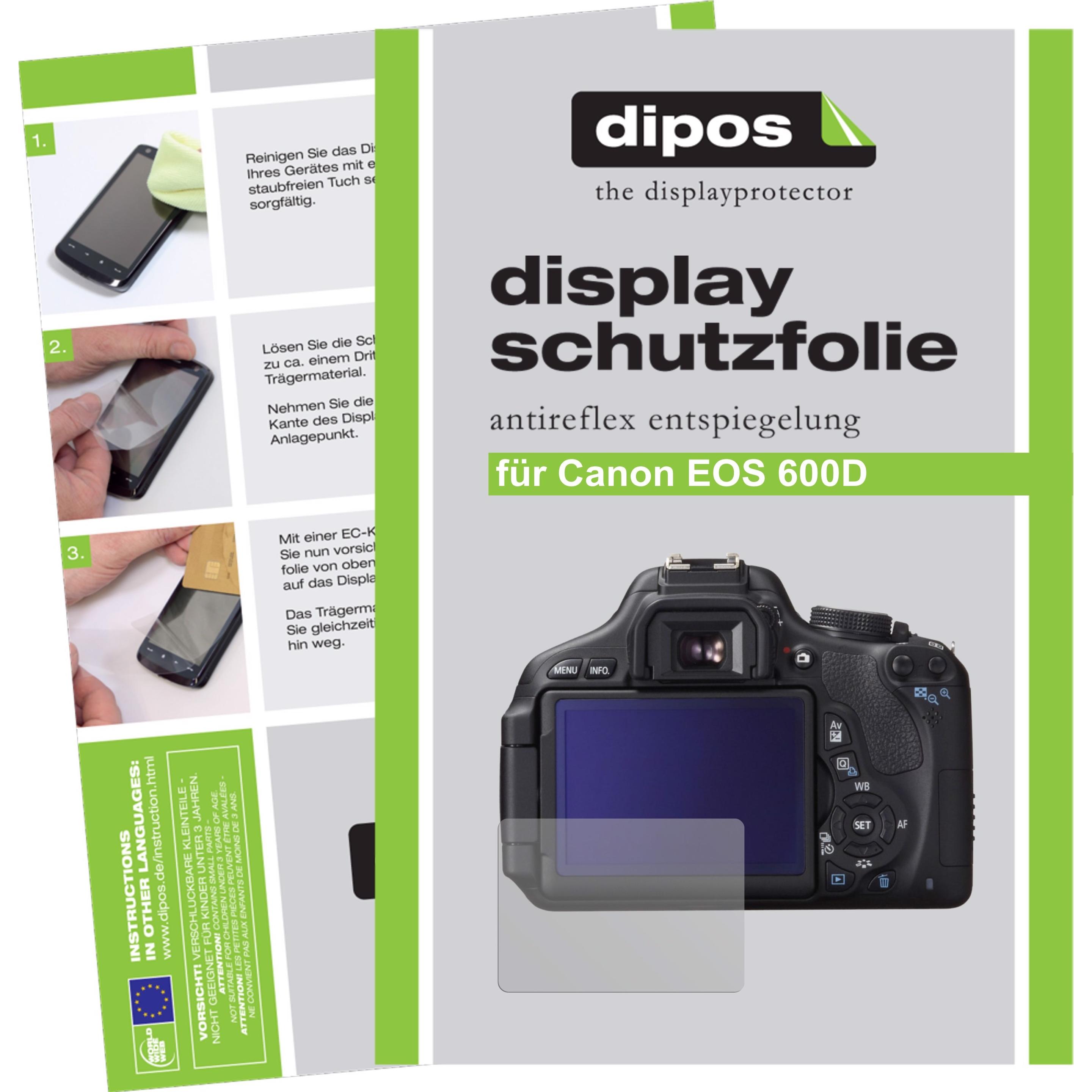 Thumbnail - Dipos Displayschutzfolie Antireflex (Displayschutz, Canon EOS 600D), Kameraschutz, Transparent