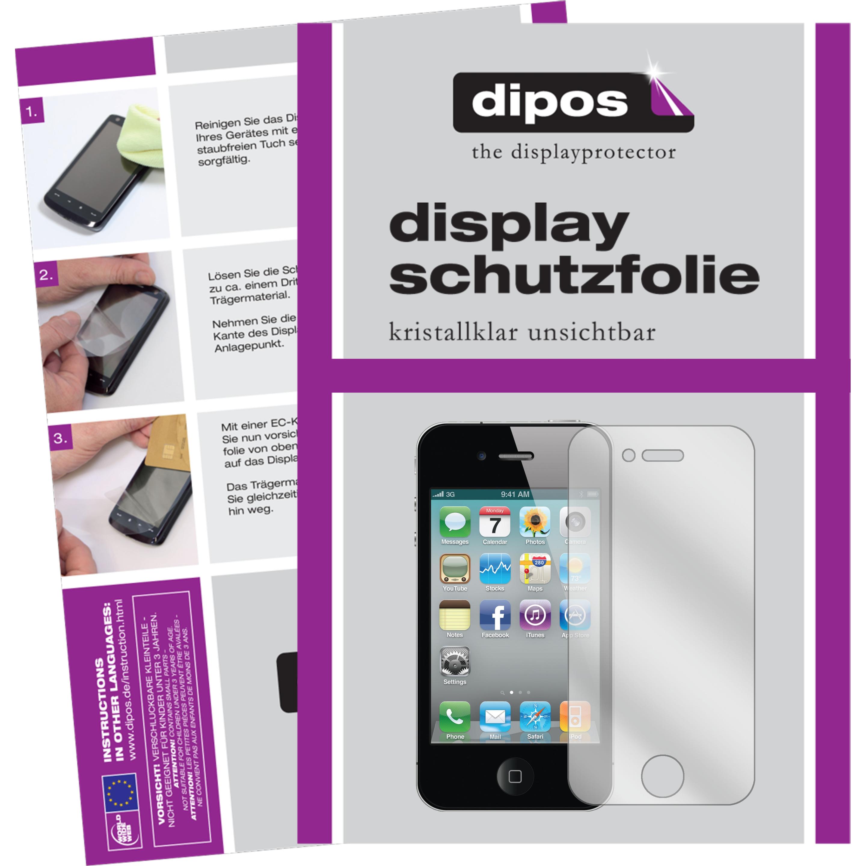 Thumbnail - Dipos Displayschutzfolie Crystalclear (1 Stück, Apple iPhone 4, Apple iPhone 4s), Smartphone Schutzfolie, Transparent