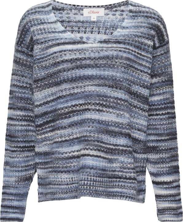 Actual product image S.Oliver Strickpullover Locker geschnittener Strickpullover in Streifen-Optik (36)