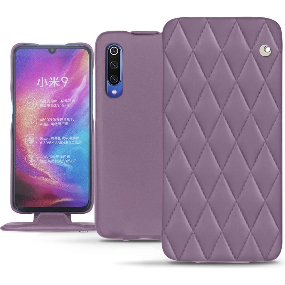 Noreve Lederschutzhülle vertikal (Xiaomi Mi 9), Smartphone Hülle, Violett