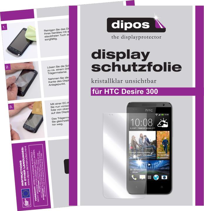 Produktbild Dipos Displayschutzfolie Crystalclear (2 Stück, HTC Desire 300)