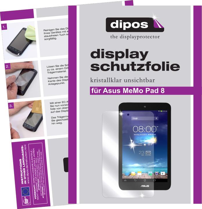 Produktbild Dipos Displayschutzfolie Crystalclear (2 Stück, MeMO Pad 8)