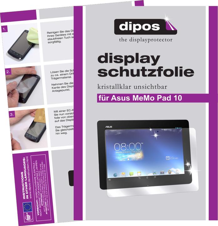 Produktbild Dipos Displayschutzfolie Crystalclear (2 Stück, MeMo Pad 10)