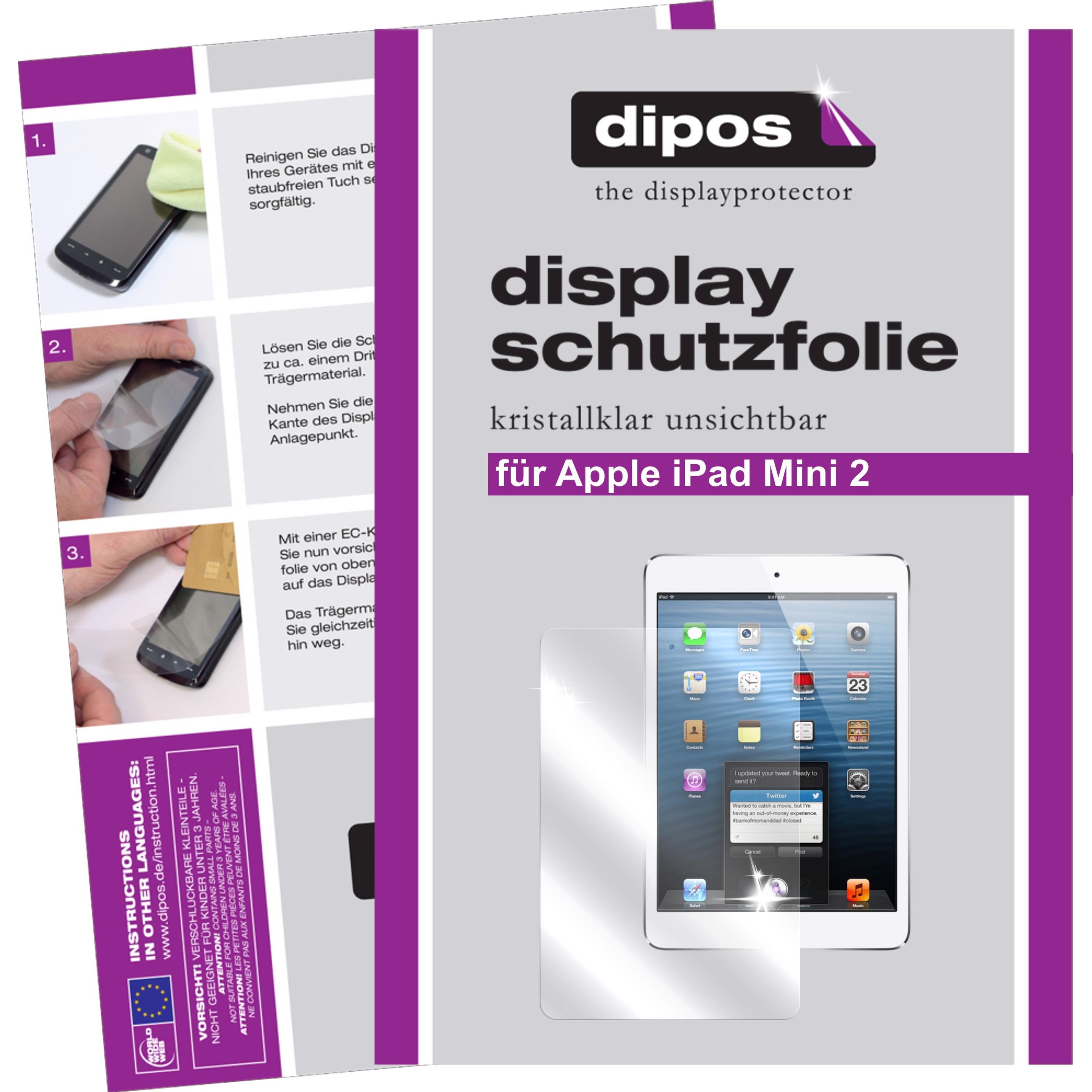 Thumbnail - Dipos Displayschutzfolie Crystalclear (2 Stück, iPad mini 2013 (2. Gen)), Tablet Schutzfolie
