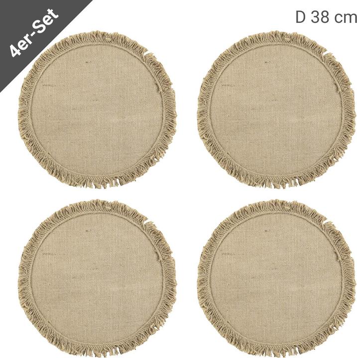 Produktbild Natura Punto 4er-Set Tischmatten mit Fransen