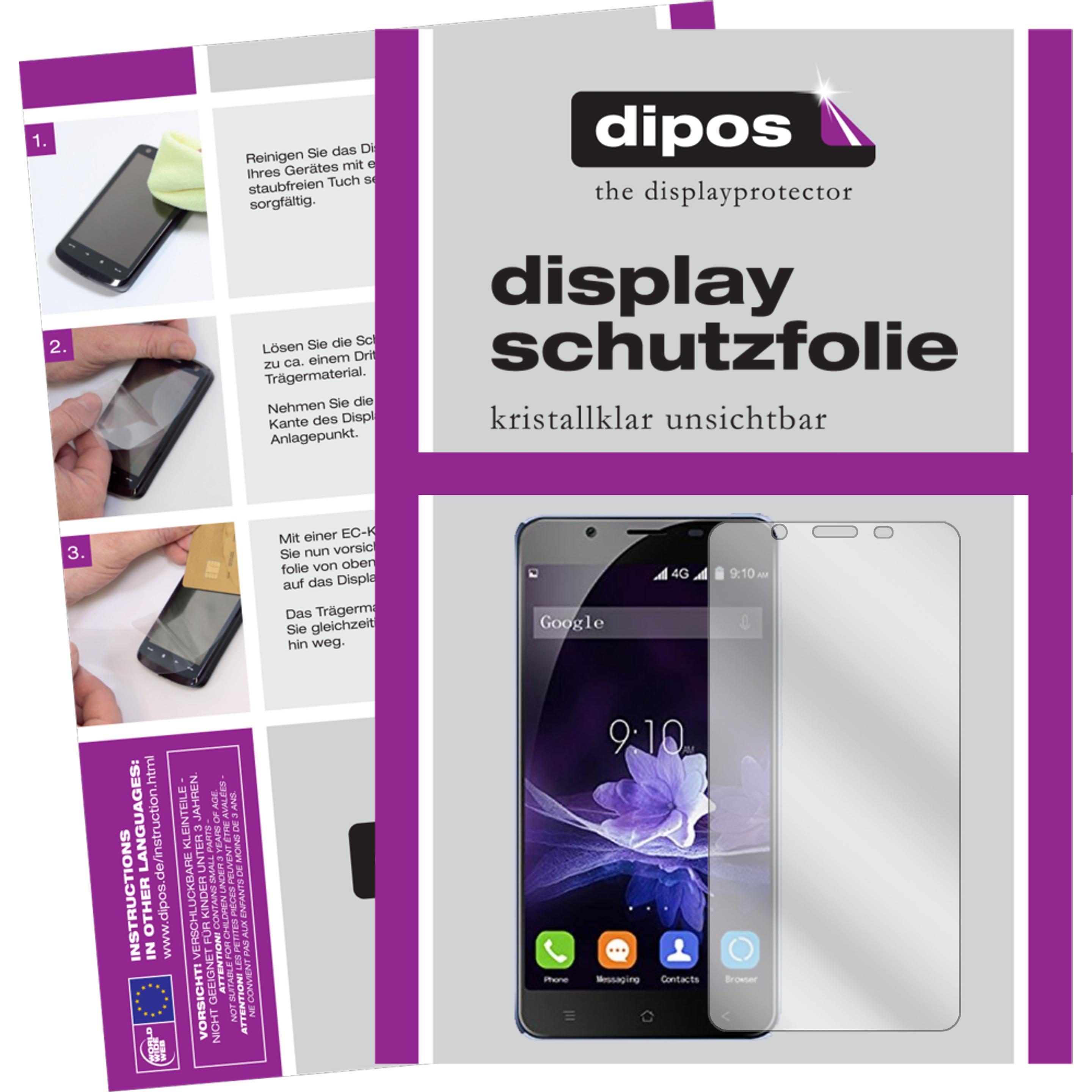 Dipos Displayschutzfolie Crystalclear (2 Stück, Lenovo P2), Smartphone Schutzfolie, Transparent