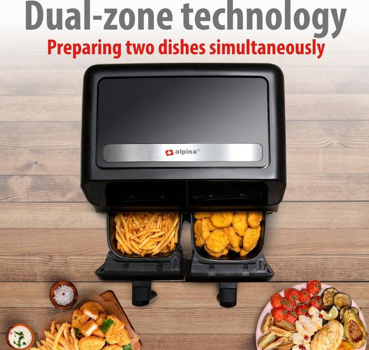 Productafbeelding alpina Dubbele airfryer 8L 230V 1700W