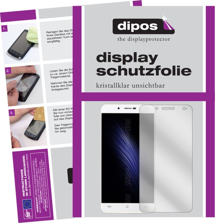Actual product image Dipos Screen Protector Crystalclear (6 Piece, Cubot Rainbow 2)