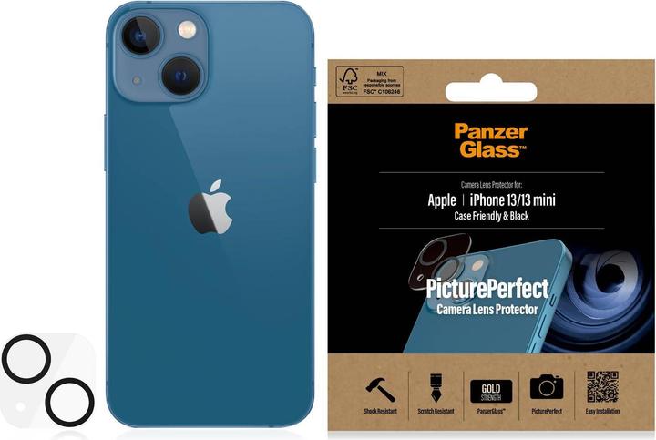 Actual product image PanzerGlass Camera Protector (1 Piece, Apple iPhone 13 mini, Apple iPhone 13)