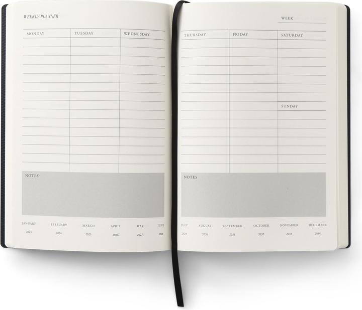 Actual product image Lund-Stougaard Printworks - Timeless Week Planner (PW00585) (1 week / 2 pages)