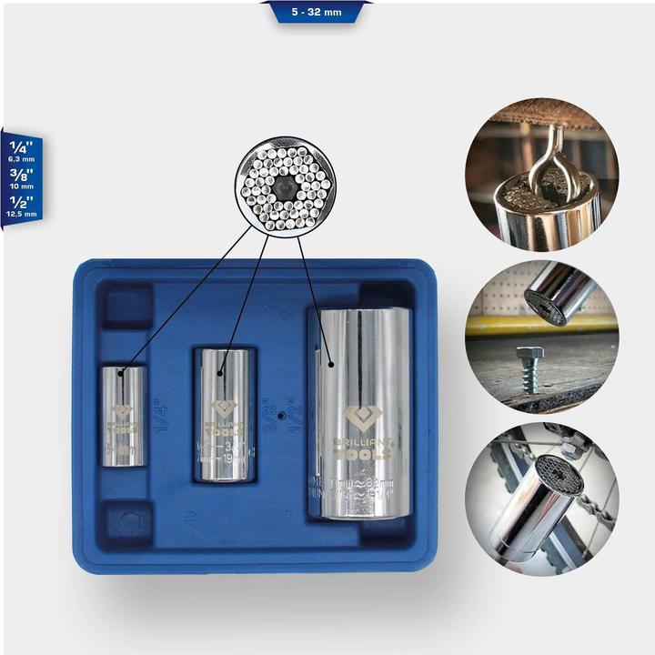 Actual product image Brilliant Tools BT022003 (32 mm, 19 mm, 16 mm, 27 mm, 28 mm, 23 mm, 10 mm, 22 mm, 30 mm, 7 mm, 24 mm, 8 mm, 29 mm, 12 mm, 13 mm, 11 mm, 25 mm, 15 mm, 14 mm, 9 mm, 21 mm, 18 mm, 31 mm, 5 mm, 17 mm, 6 mm, 20 mm, 26 mm)