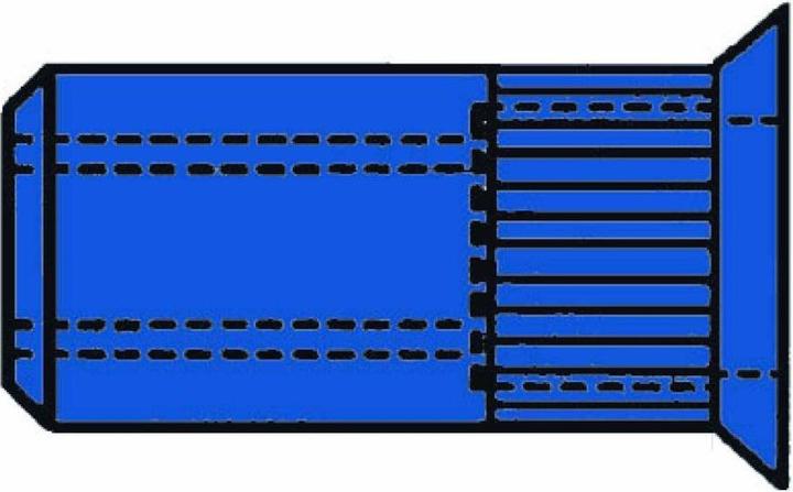 Immagine prodotto Gesipa Dadi per rivetti ciechi in acciaio zigrinato a testa svasata M 6 x 9 x 19