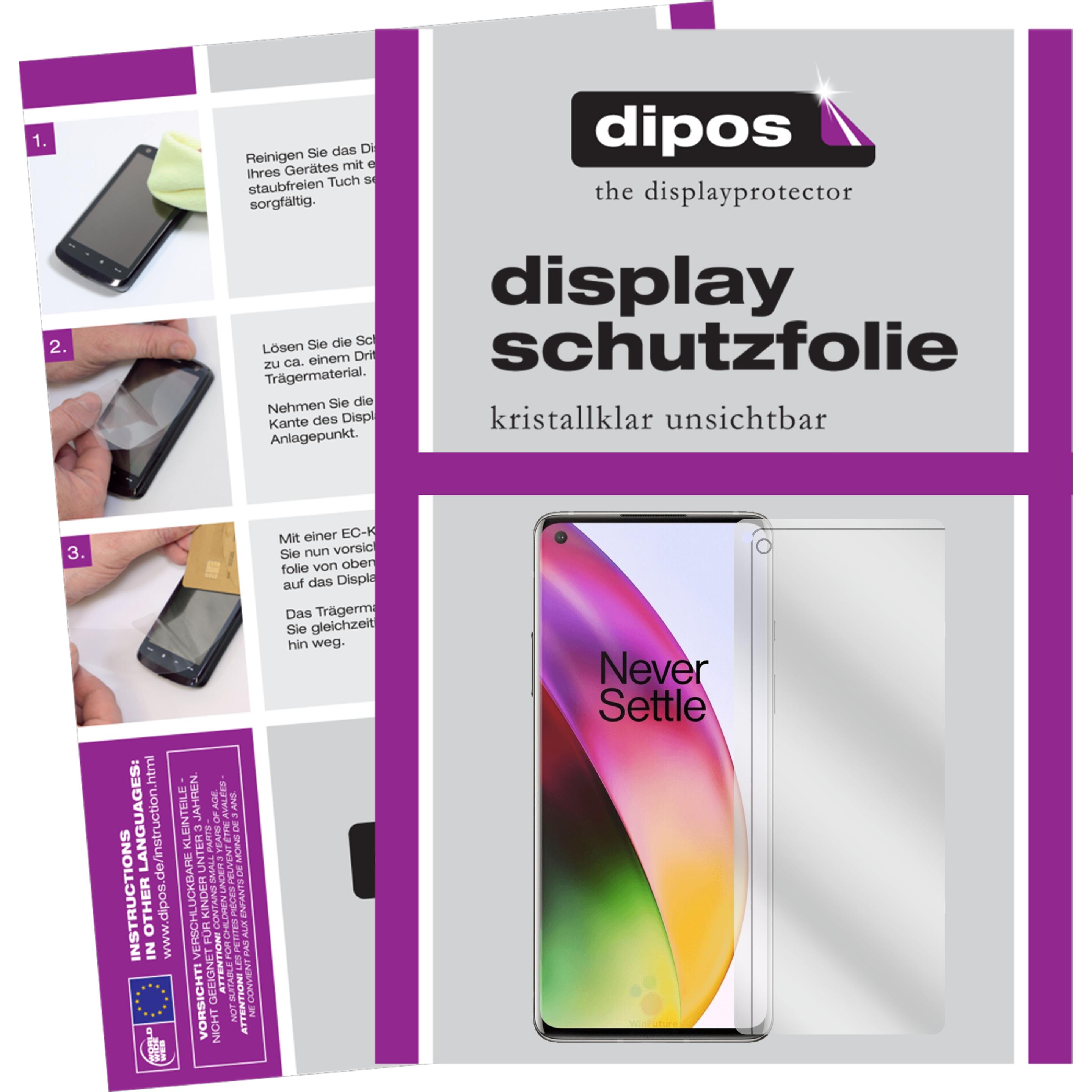 Dipos Displayschutzfolie Crystalclear (6 Stück, Oneplus 8), Smartphone Schutzfolie, Transparent
