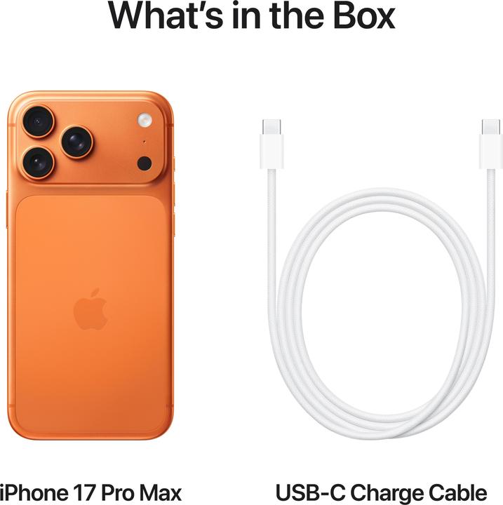 Produktbild Apple iPhone 17 Pro Max 512GB - Orange (512 GB, Orange, 6.90", Dual SIM, 5G)