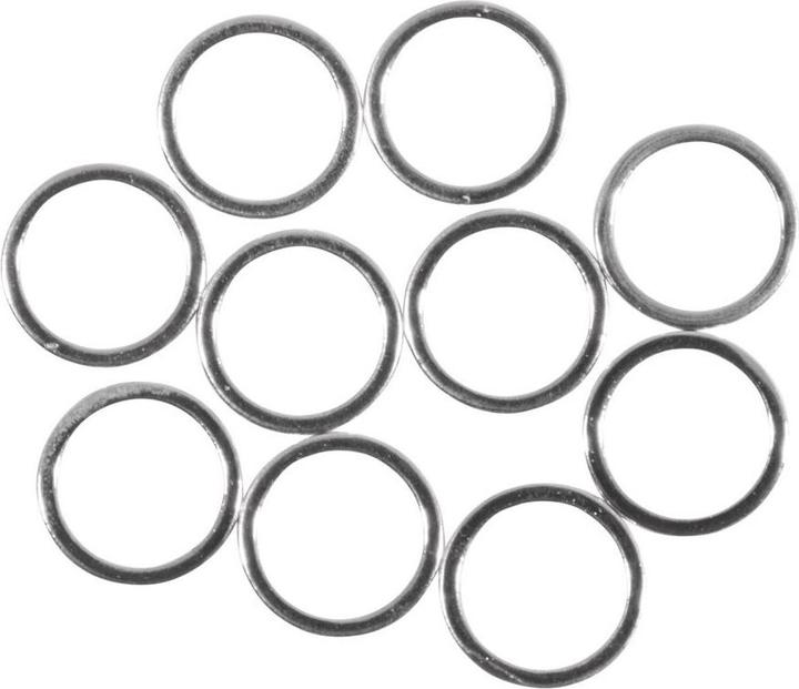 Image du produit Rayher Metall Flachringe 10mm Silber 10 Stk.