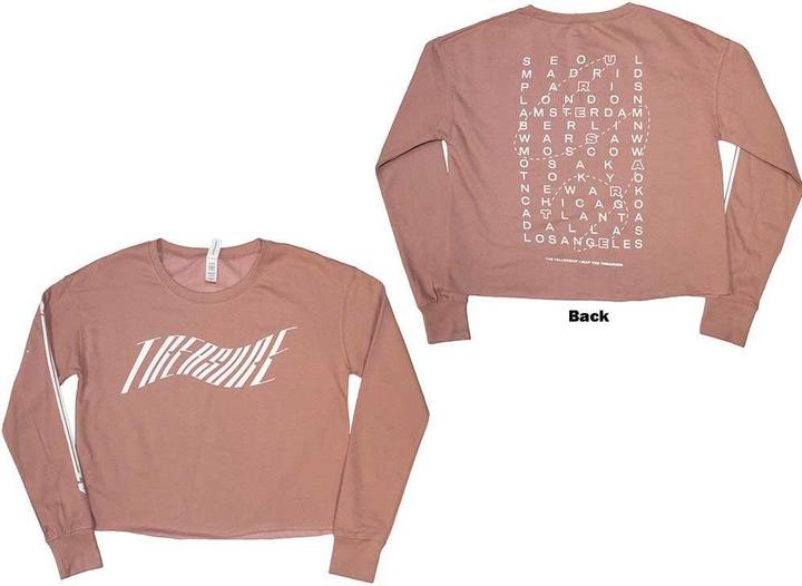Actual product image ATEEZ Unisex Adult Fellowship Map The Treasure Crop Back Print Sweatshirt (S)