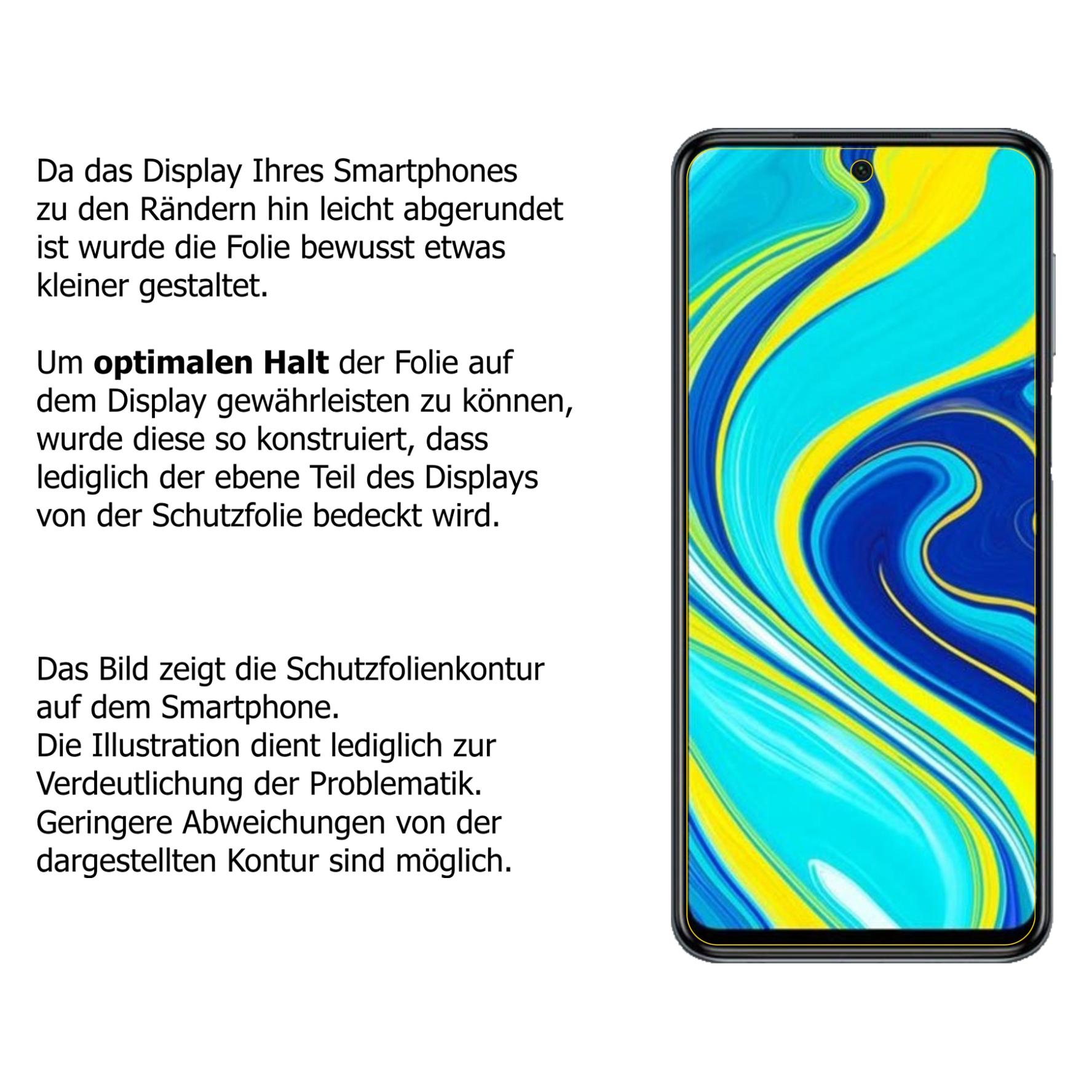 2x Pellicola Per Xiaomi Redmi Note 9 Protettiva Protezione