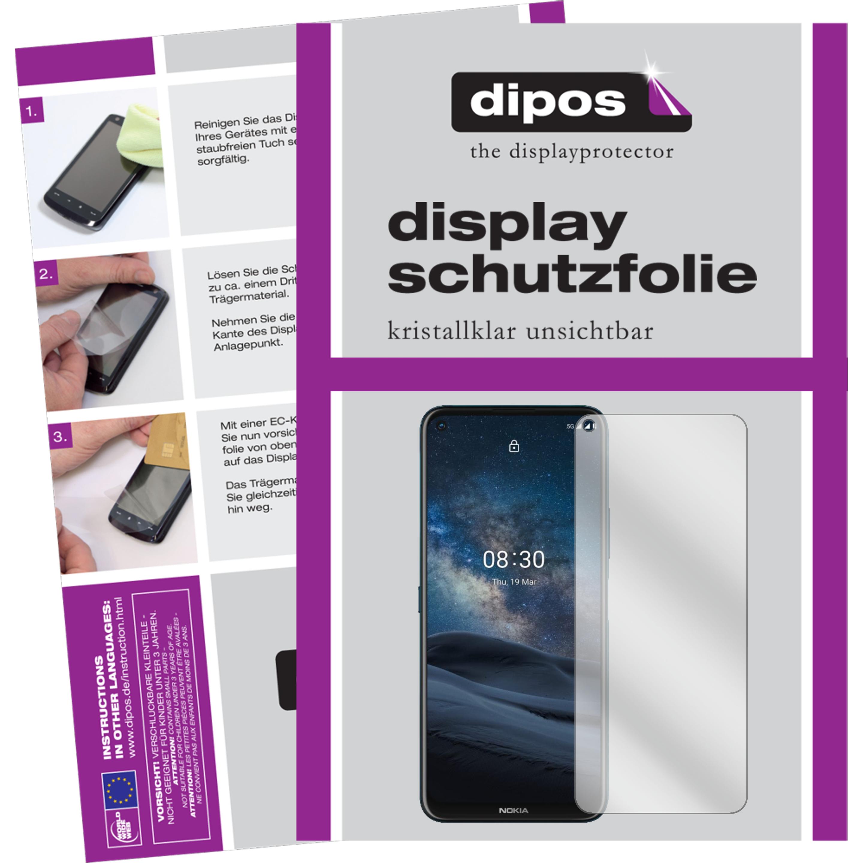 Dipos Displayschutzfolie Crystalclear (5 Stück, Nokia 8.3), Smartphone Schutzfolie, Transparent