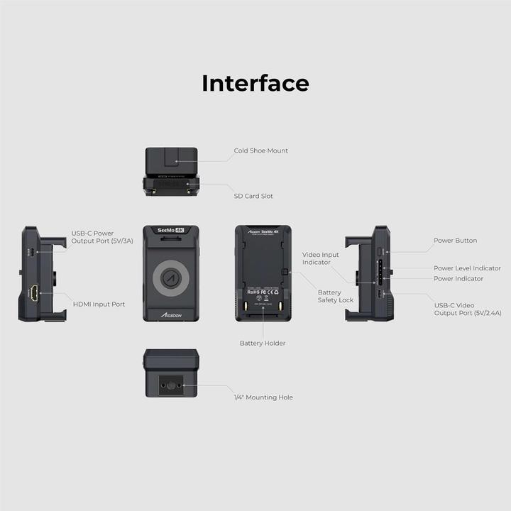 Produktbild Accsoon SECK PRO 4K für iOS - MFI -zertifizierter Video -Capture -Adapter HDMI an USB -C / Lightning (iOS)