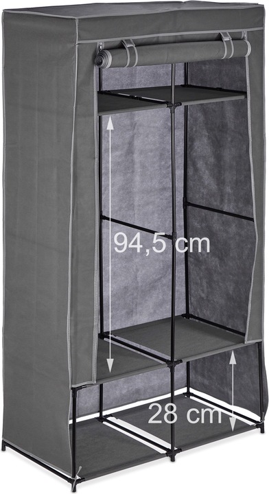 Immagine prodotto Relaxdays Armadio in-tessuto (90 x 45 x 172 cm)