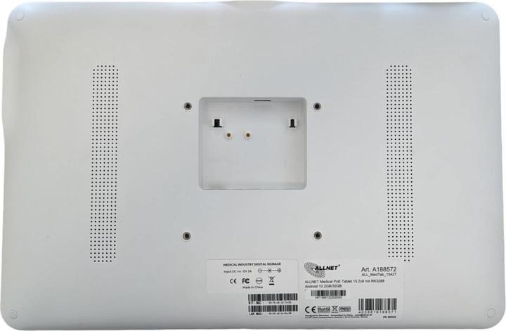 Actual product image Allnet Medical PoE Tablet 15 inch with RK3568 Android 11 4GB/16GB (WLAN only, 15", 16 GB, White)