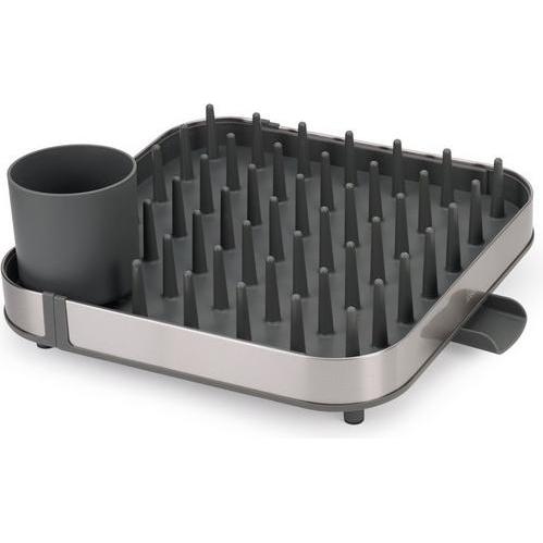 Joseph Joseph Verstellbarer Geschirrständer schwarz/Stahl DUO, Scolapiatti, Nero