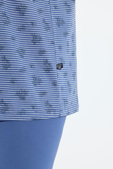 Produktbild Ulla Popken Pyjama, V-Ausschnitt, Halbarm, Caprihose (42, 44)