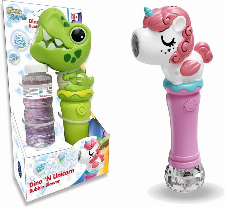 Magic Bubble Einhorn & Dinosaurier Blower ass.