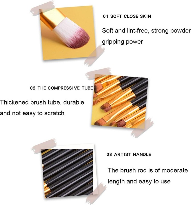 Produktbild König Design Pinselset Makeup Professionelles 20 Stk. Make Up Pinsel Set Kosmetikpinsel Neu (Set)