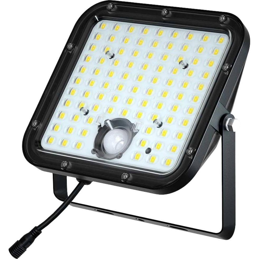 Thumbnail - V-TAC, Fassadenbeleuchtung, VT-432 10311 LED-Flutlichtstrahler, Solarmodul 30 W Kaltweiss Schwarz (4800 lm)