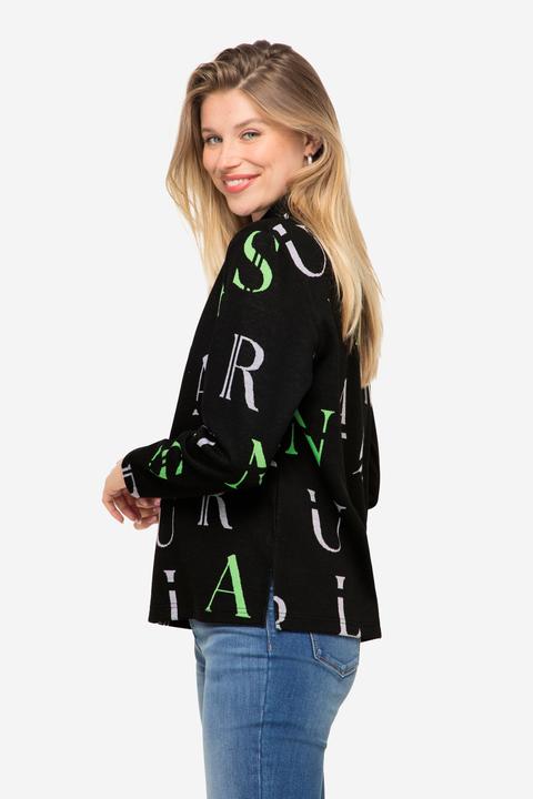Actual product image Laurasøn Letter Print Long Sleeve Turtleneck Sweatshirt (XL)