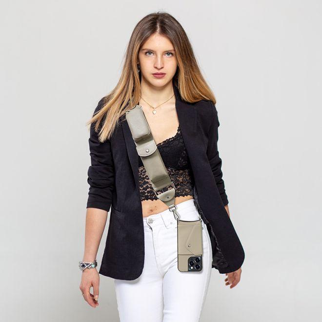 Actual product image Mu Prime SK104 Series Genuine Leather Case & Crossbody Bag Strap