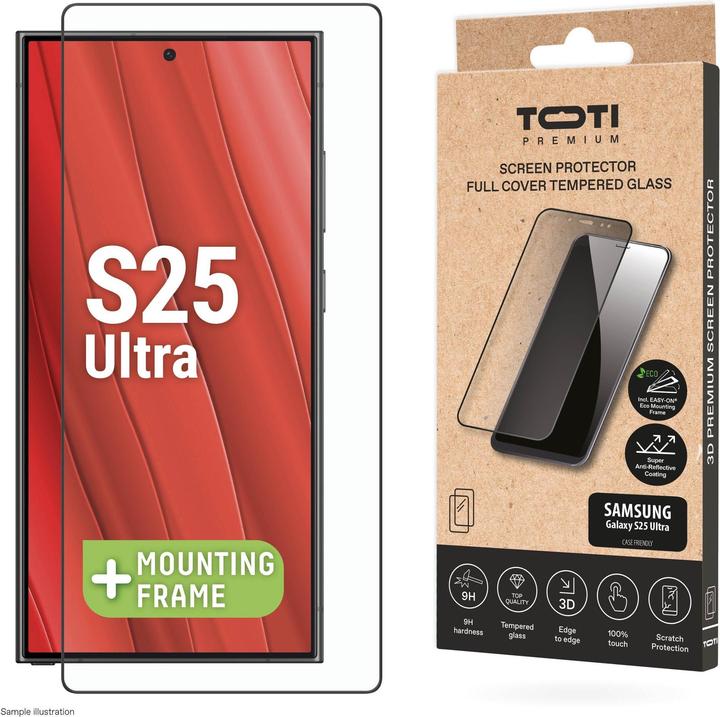 Toti Phone glass screen protector Galaxy S25 Ultra, 9H, 6.9 (1 pcs., Samsung Galaxy S25 Ultra)