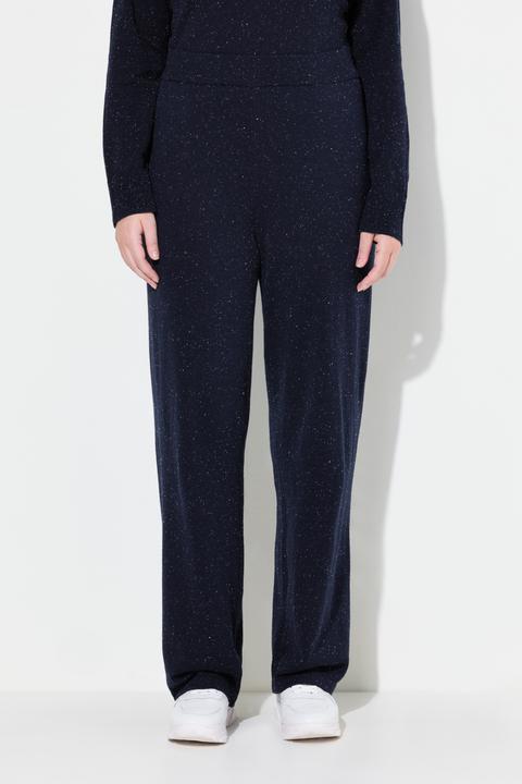 Immagine prodotto Ulla Popken Pantaloni di maglia modello Rose in cotone biologico con taglio della gamba ampio e cintura elastica (58, 62)