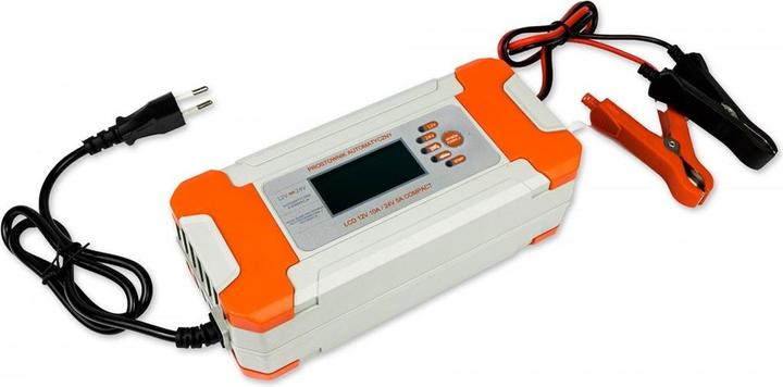 Actual product image Volt Polska BATTERY CHARGER WITH LCD 12V 10A / 24V 5A COMPACT (1 pcs., 200000 mAh, Battery + charger)