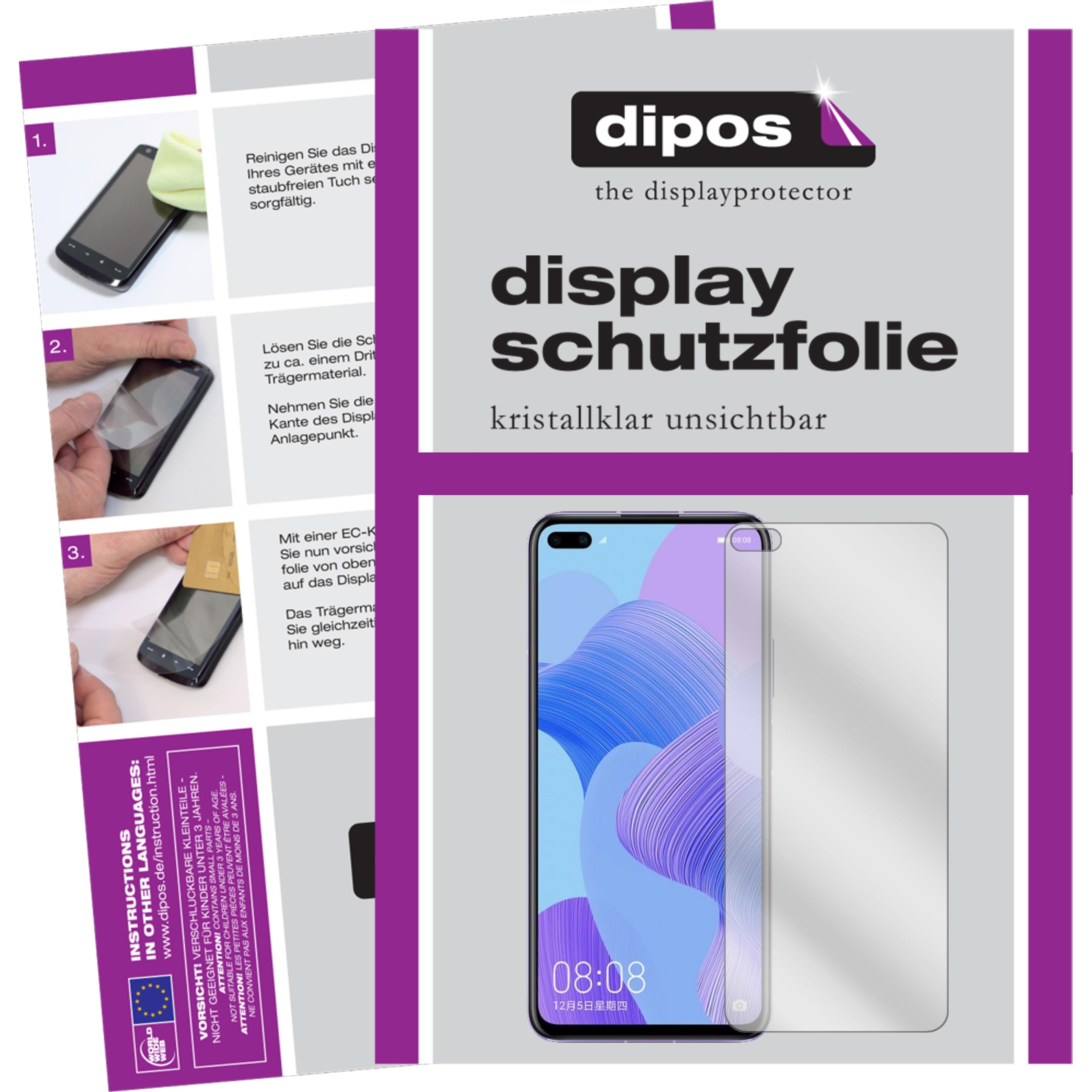 Dipos Displayschutzfolie Crystalclear (2 Stück, Huawei nova 6), Smartphone Schutzfolie, Transparent
