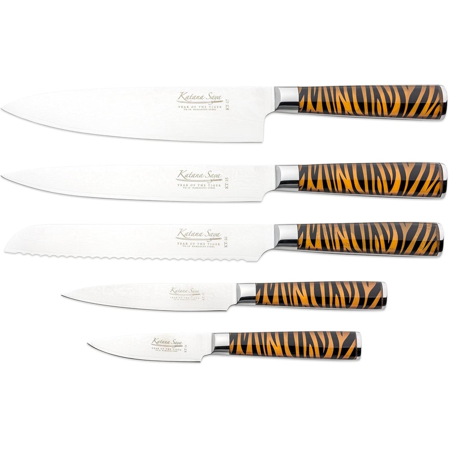 Katana Saya 6piece knife set Katana Tiger KT6006B My Katana (KT-600/6B)